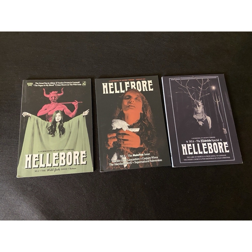 Hellebore Magazine Folk Horror Occult Zine Bundle Issues2 3 4 Wild Gods Yuletide